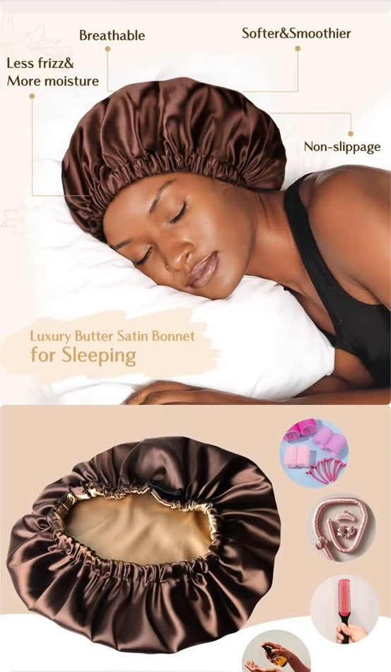 bonnet de nuit en satin