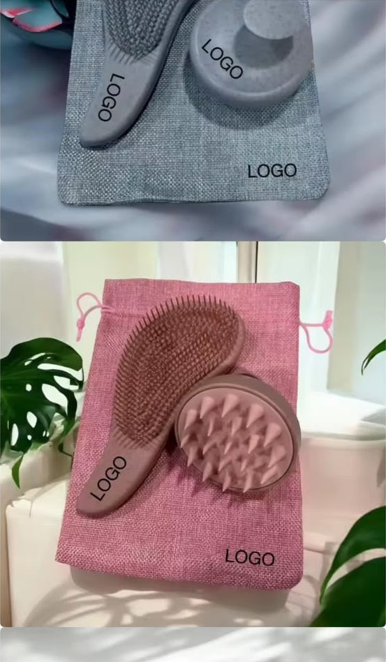 brosses demelantes ecologique et masseur de cuir chevelu anti-noeud
